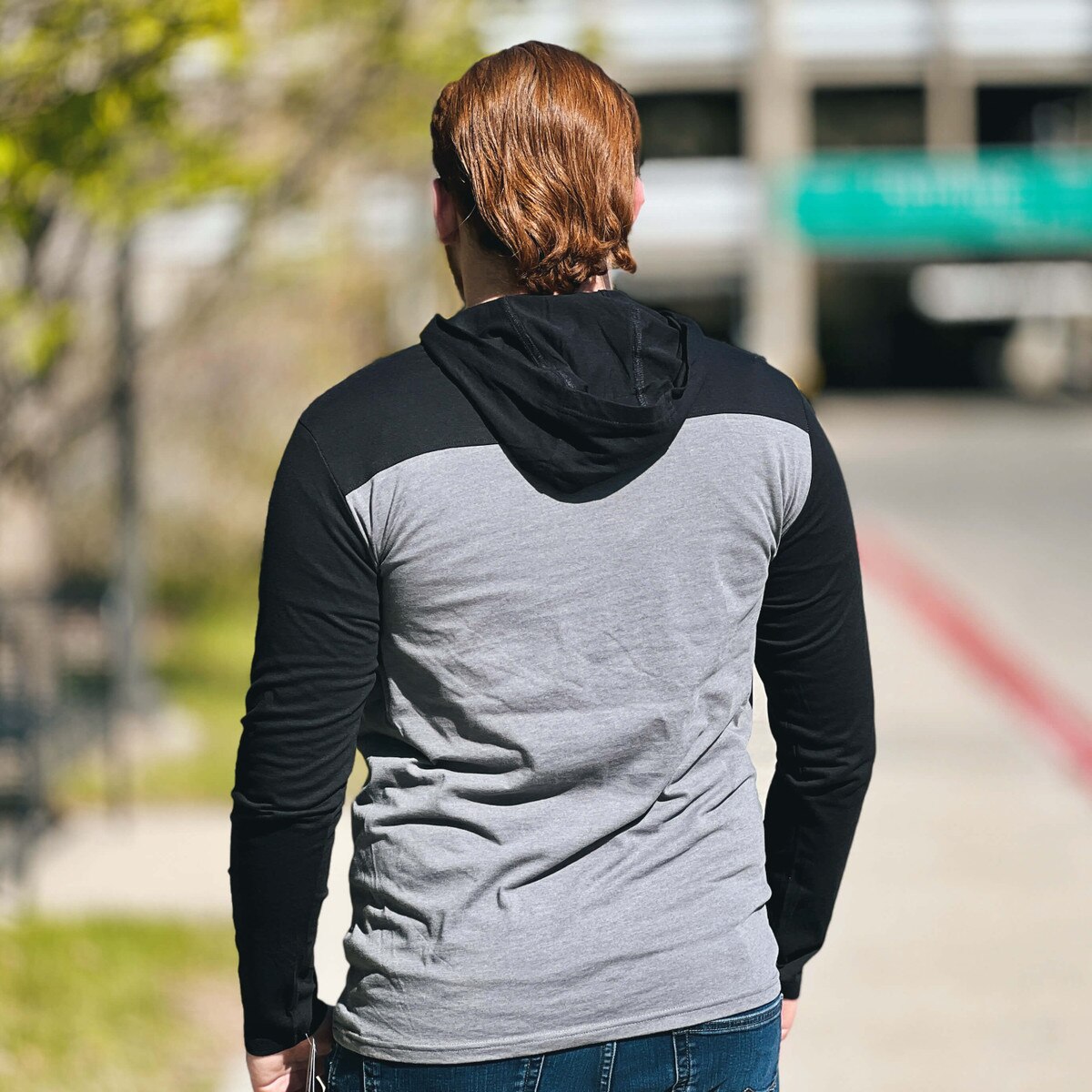 CI Sport Cyclones Script Black & Gray Long Sleeve Hoodie